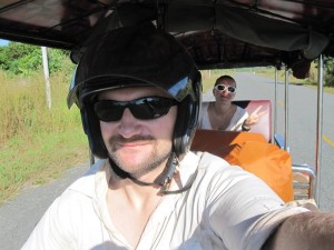 tuk-tuk riding in cambodia